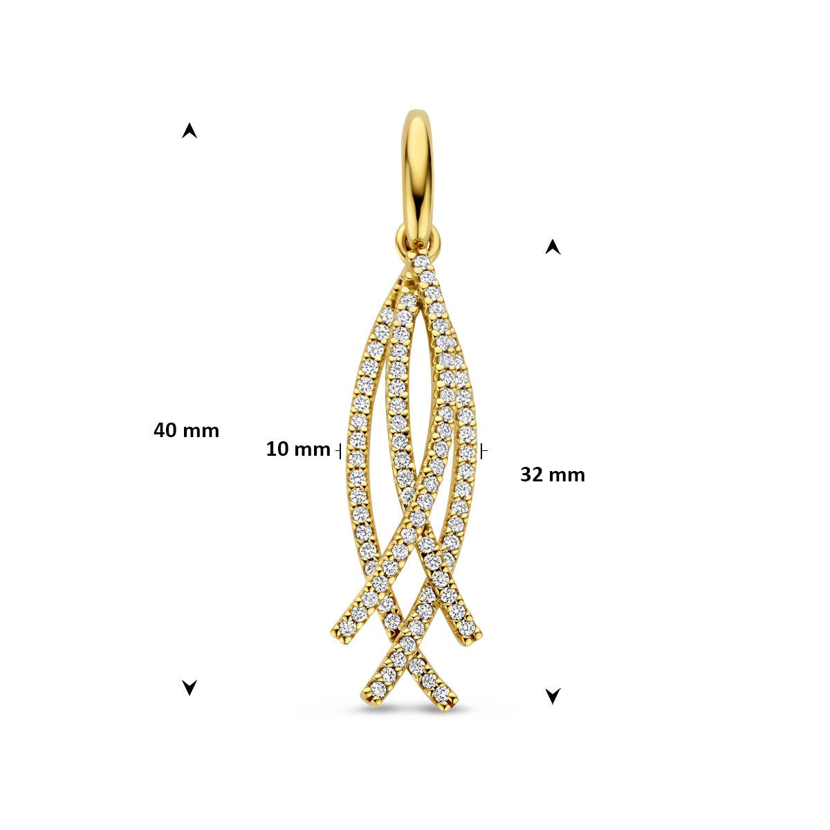 colgante de oro amarillo con diamante