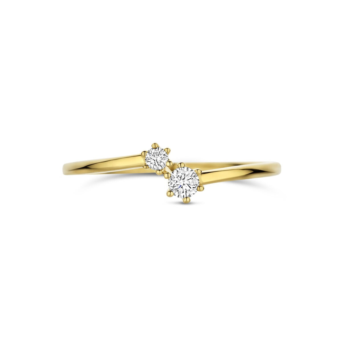 Anillo de mujer en oro con diamante – 14k oro amarillo