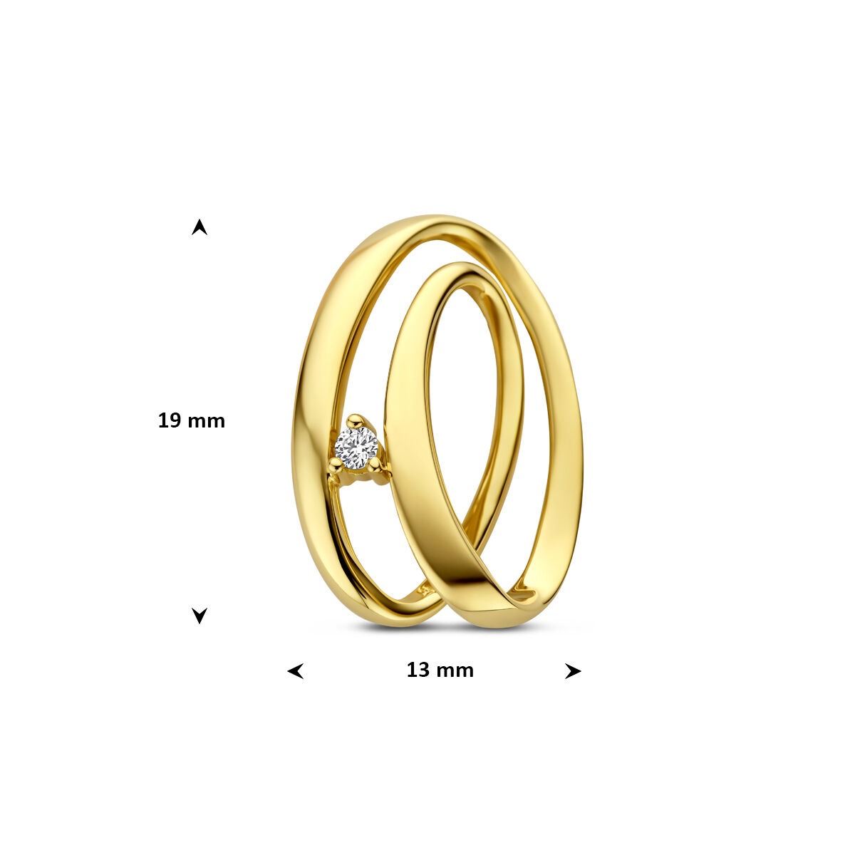 Colgante de oro con diamante – 14k oro amarillo