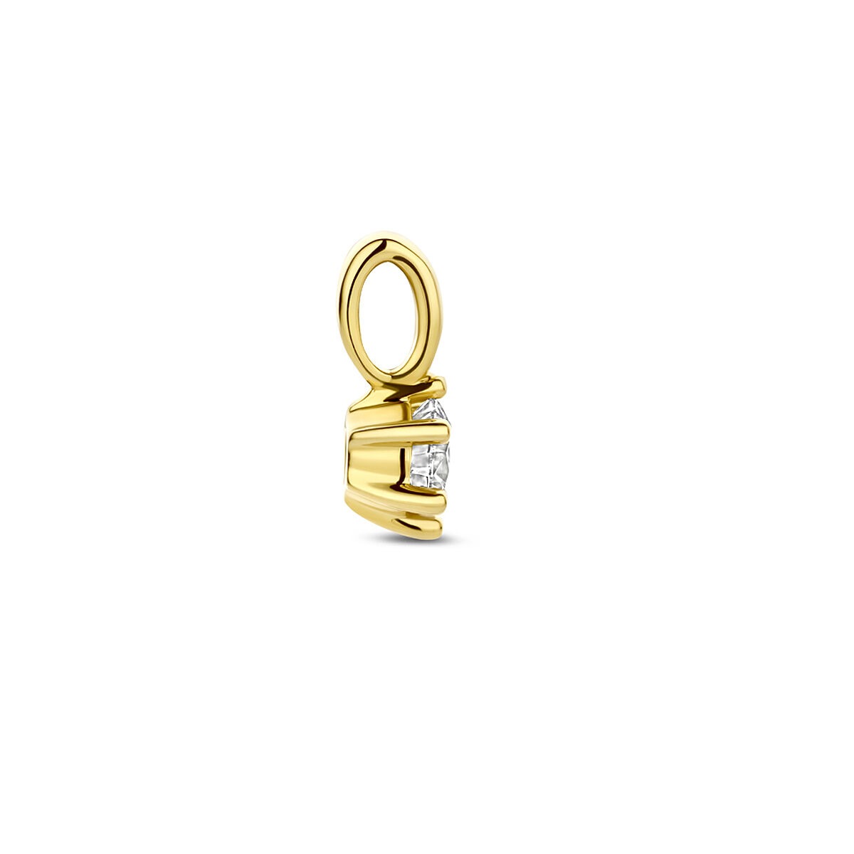 Colgante de oro con diamante cultivado en laboratorio – 14k oro amarillo