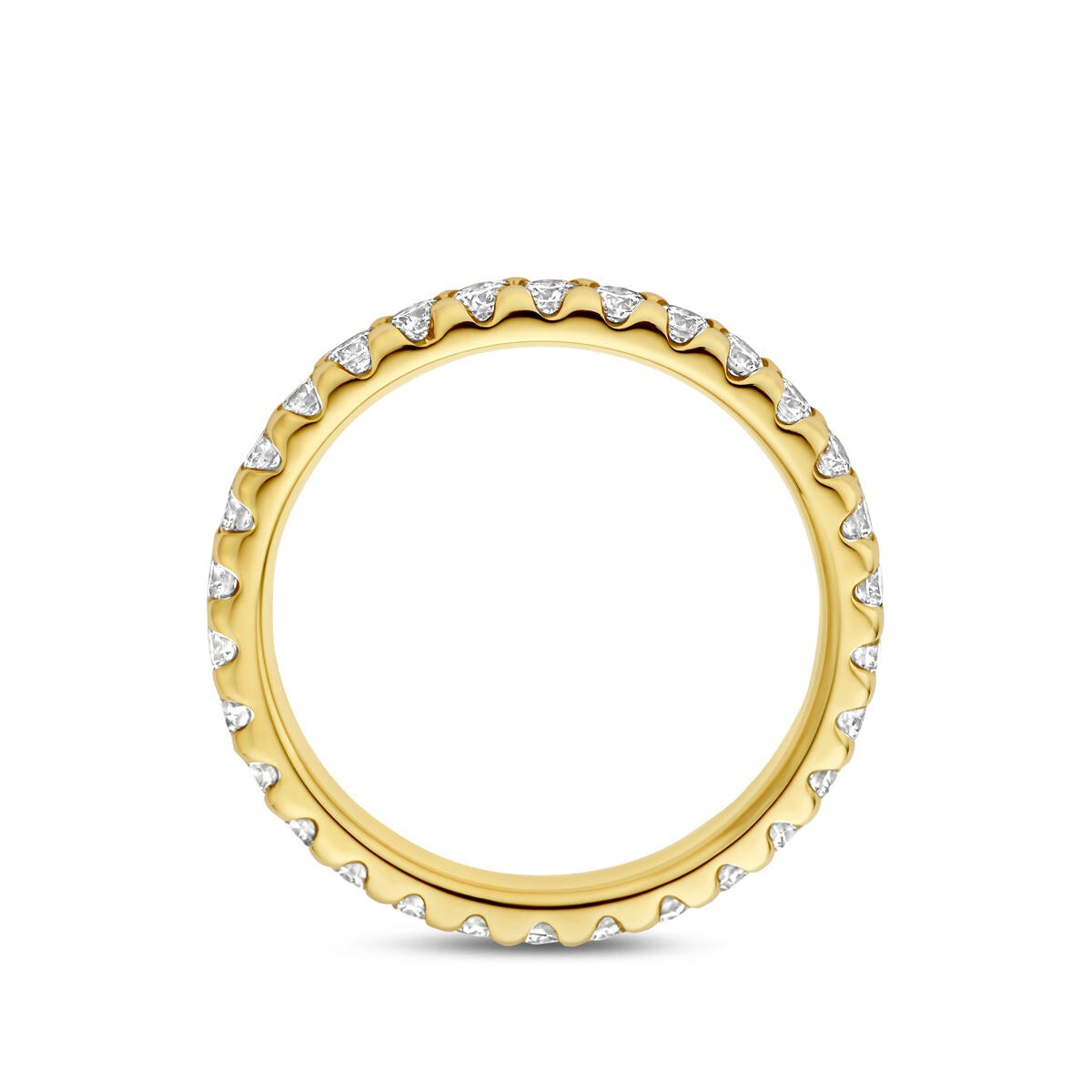 Anillo de mujer en oro amarillo con diamante cultivado en laboratorio – 14k oro amarillo