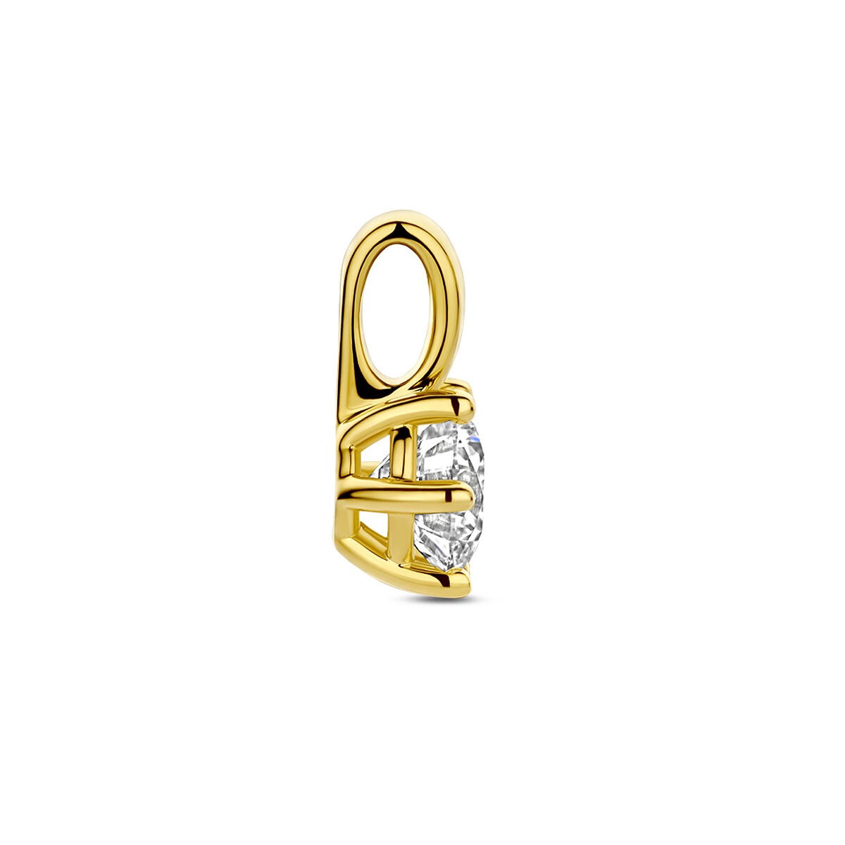 Colgante de oro con diamante cultivado en laboratorio – 14k oro amarillo