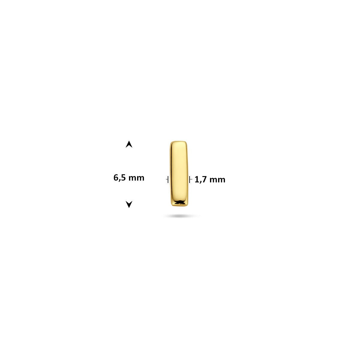 Piercing plano chapado en oro de plata – 925 plata