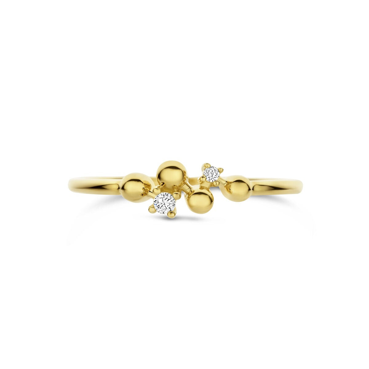 Anillo de mujer en oro amarillo con diamante – 14k oro amarillo