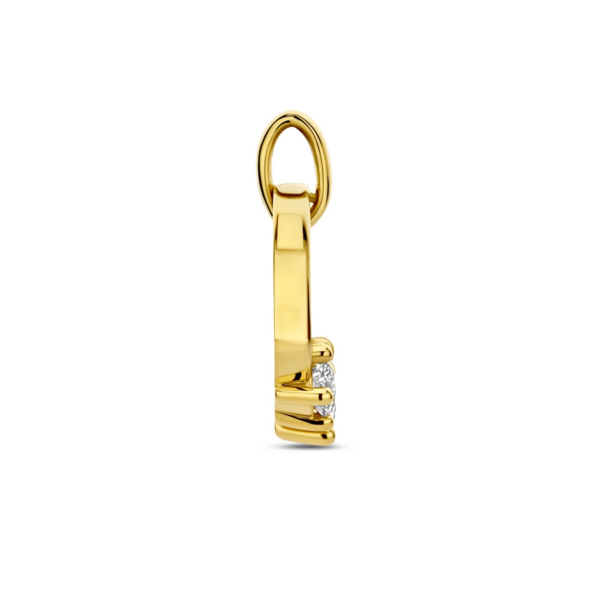 colgante de oro amarillo con diamante cultivado en laboratorio