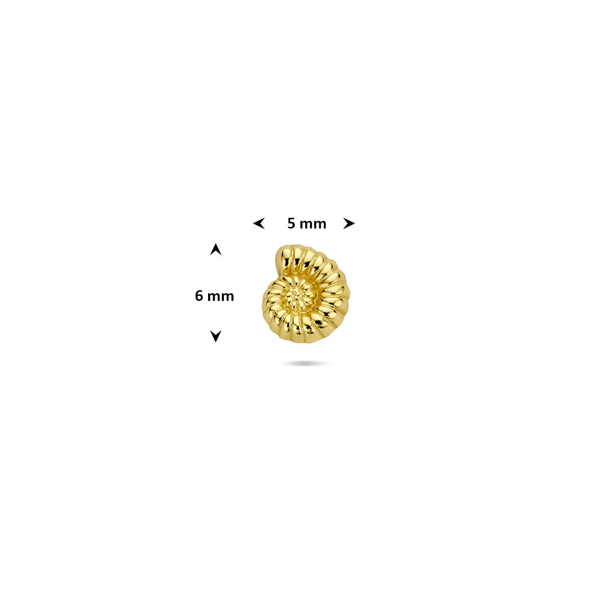 Piercing de concha nautilus chapado en oro plata – 925 plata