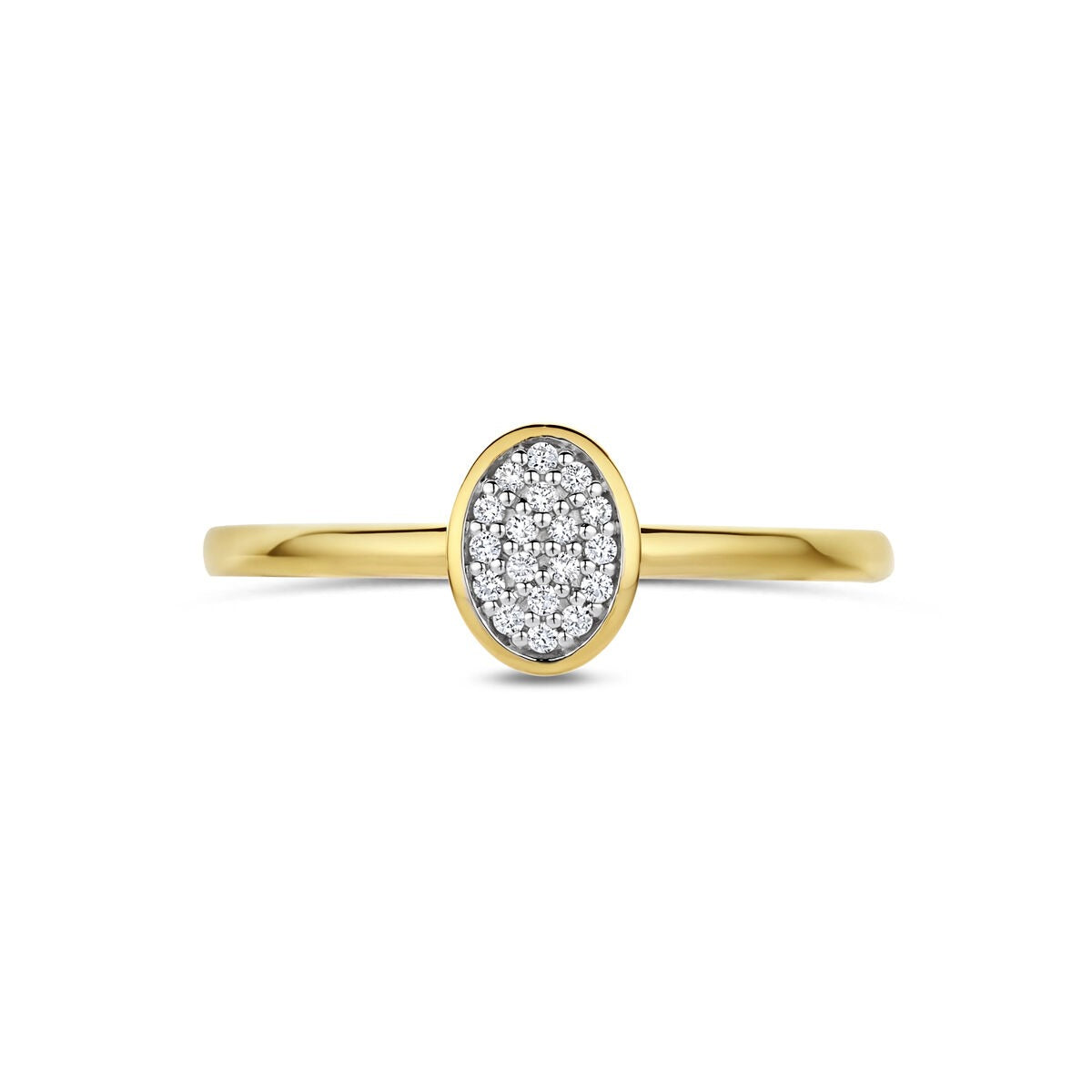 anillo de oro amarillo de 14k con diamante