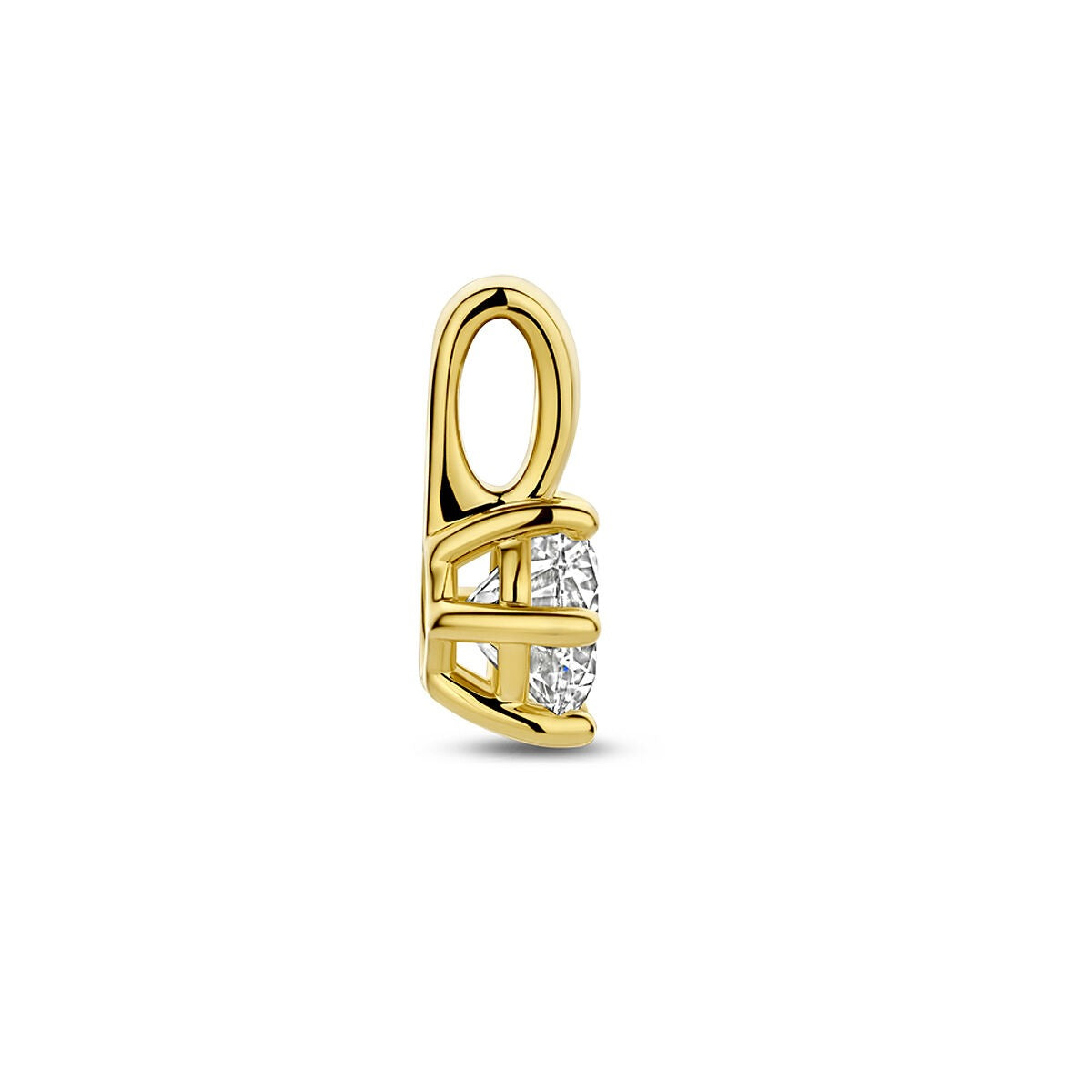 Colgante de oro con diamante cultivado en laboratorio – 14k oro amarillo