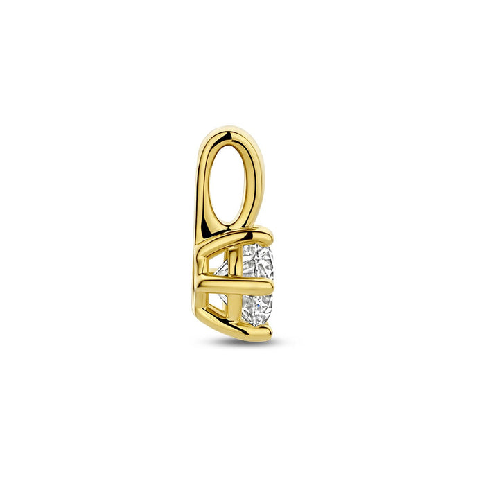 Gouden hanger met lab grown diamant – 14k geelgoud
