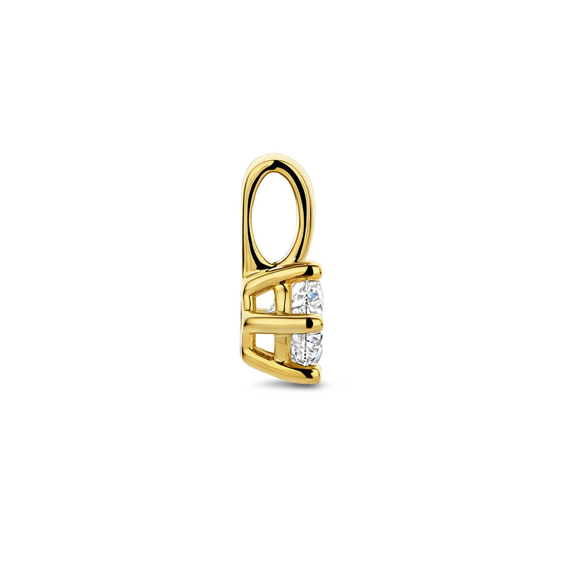 colgante de oro amarillo con diamante cultivado en laboratorio