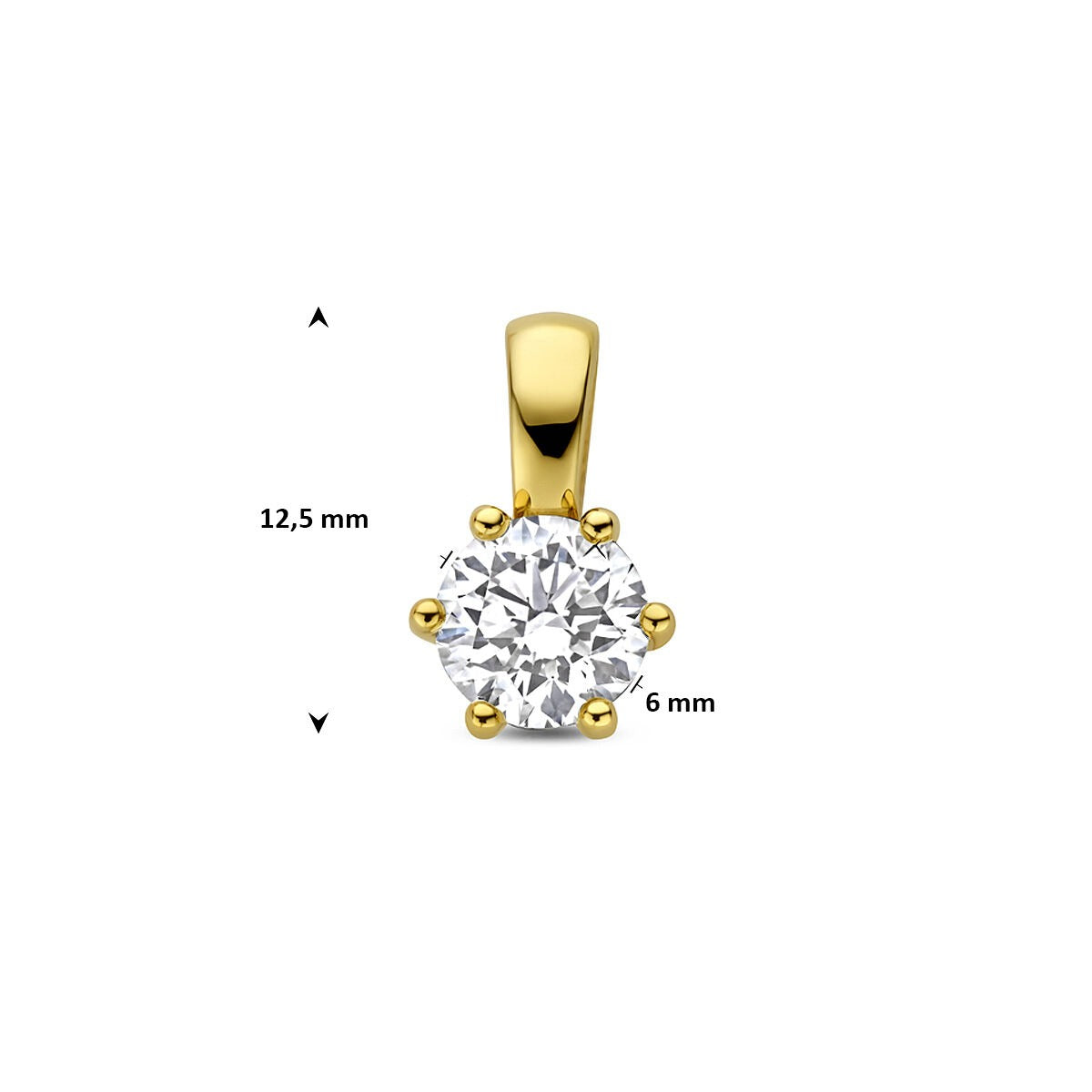 Colgante de oro con diamante cultivado en laboratorio – 14k oro amarillo