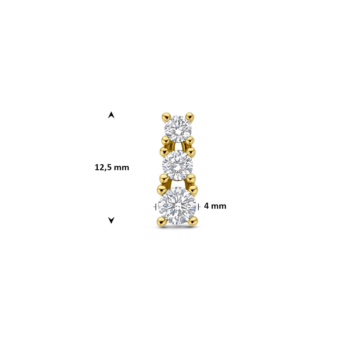 Colgante de oro con diamante cultivado en laboratorio – 14k oro amarillo