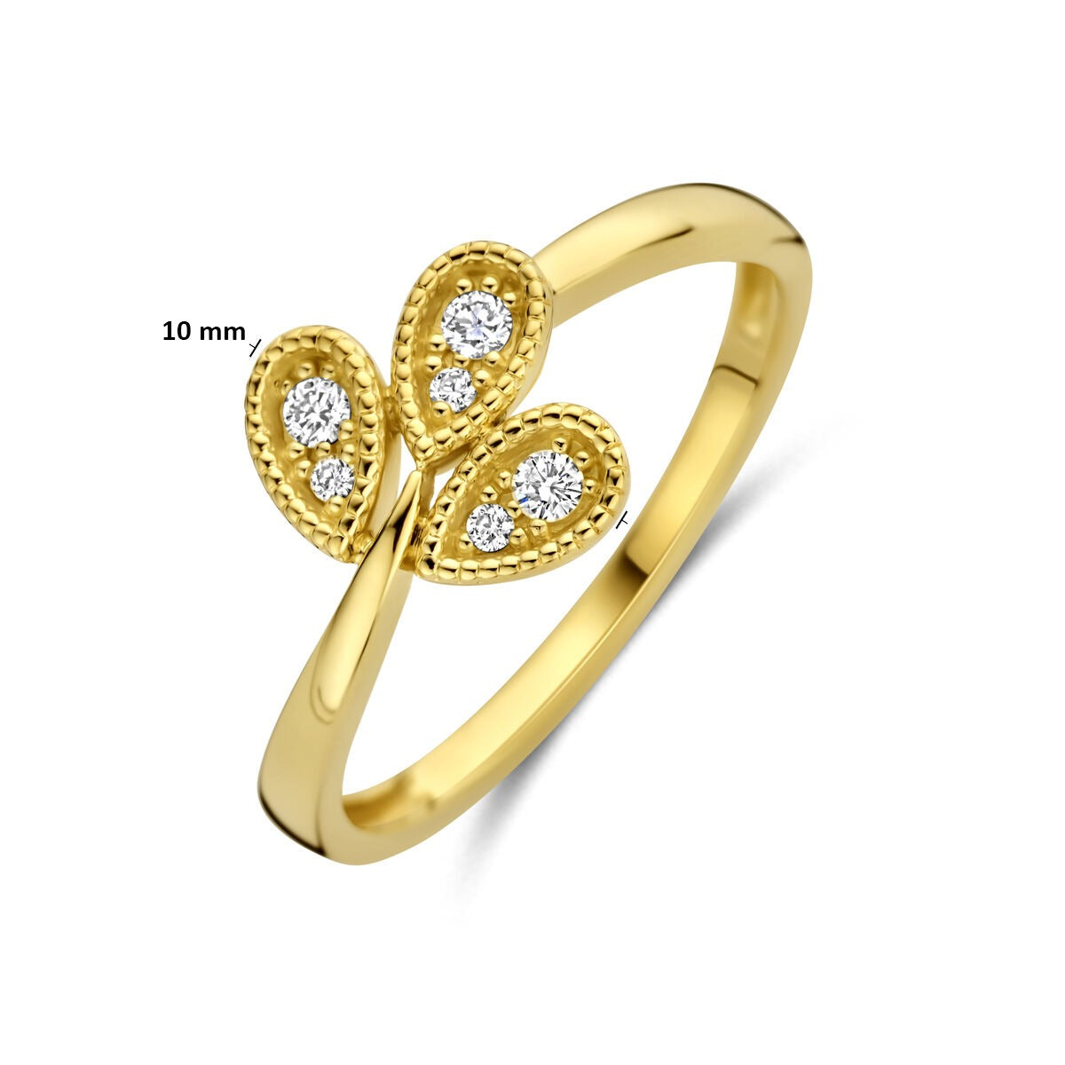 Anillo de mujer en oro con diamante – 14k oro amarillo