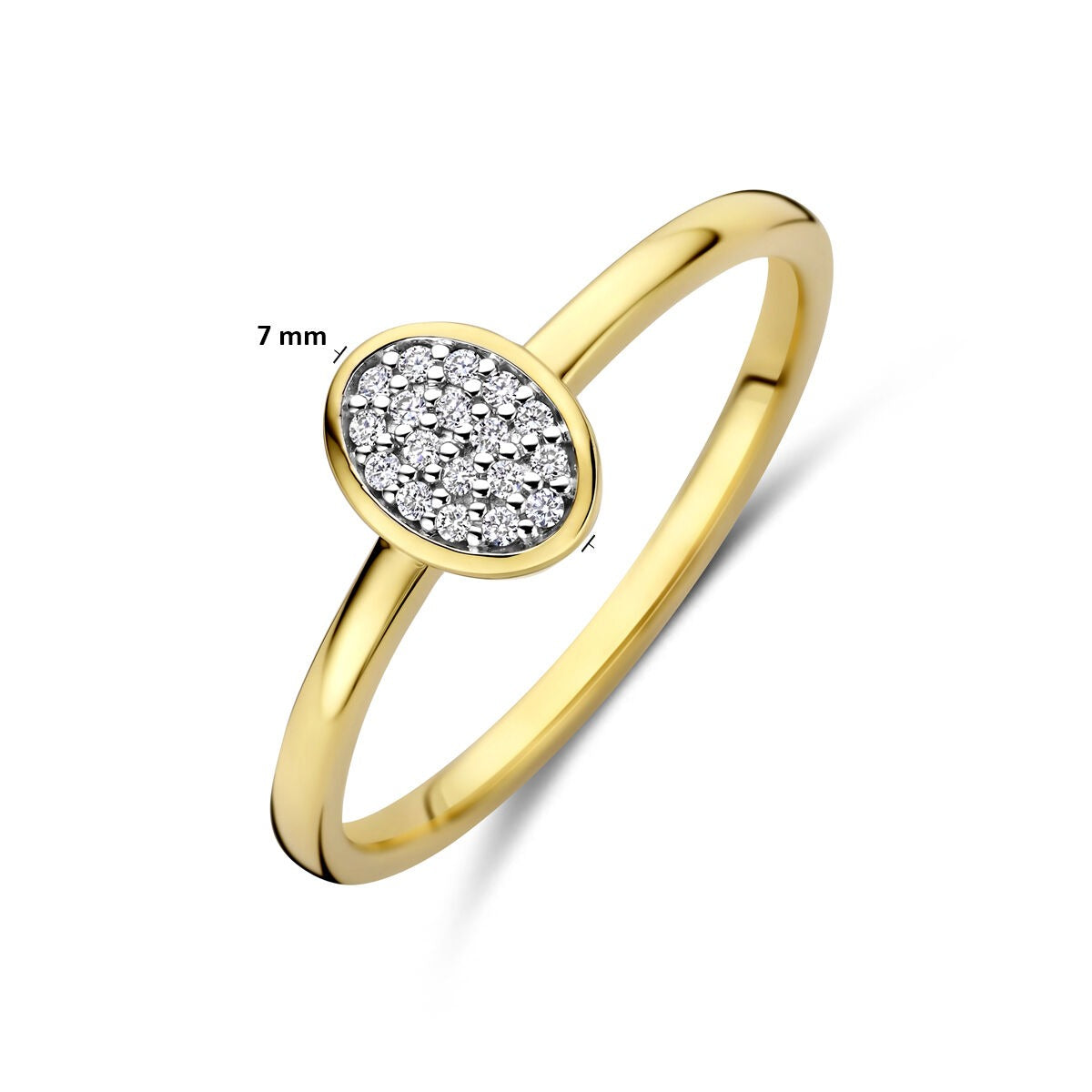 anillo de oro amarillo de 14k con diamante