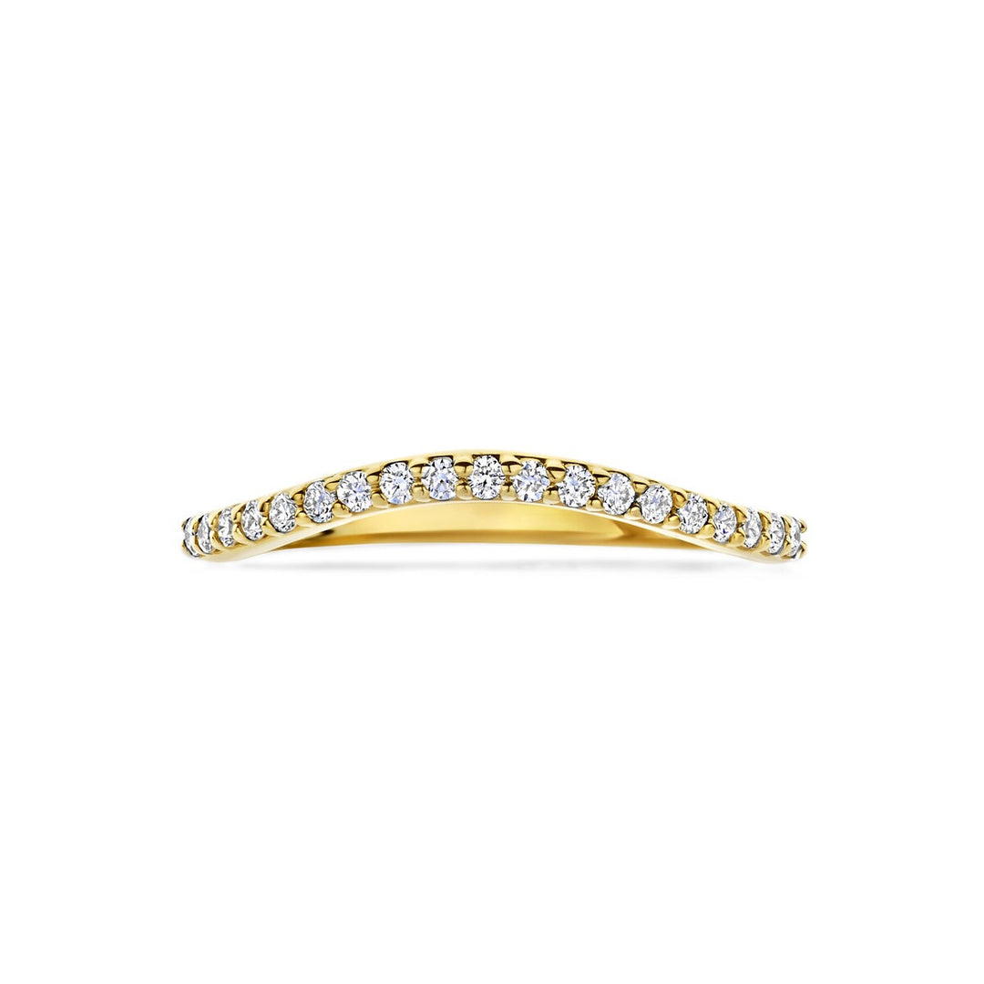 14k Geelgouden ring met lab grown diamant