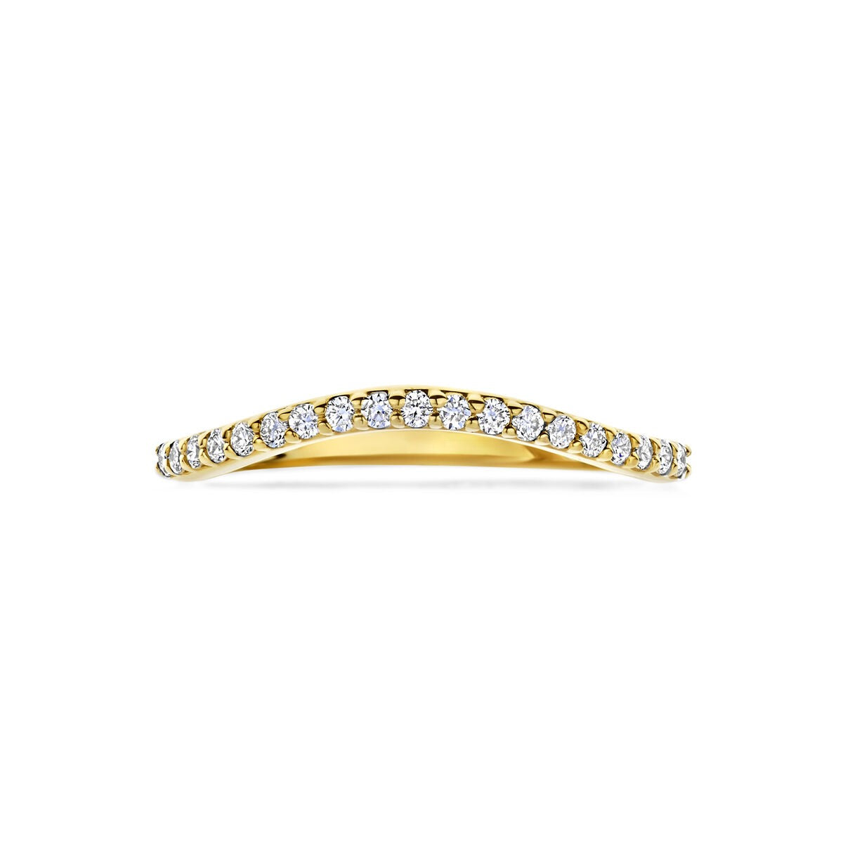 Anillo de oro amarillo de 14k con diamante cultivado en laboratorio