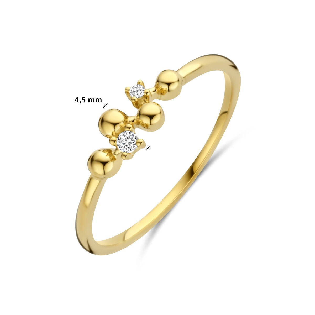 Anillo de mujer en oro amarillo con diamante – 14k oro amarillo