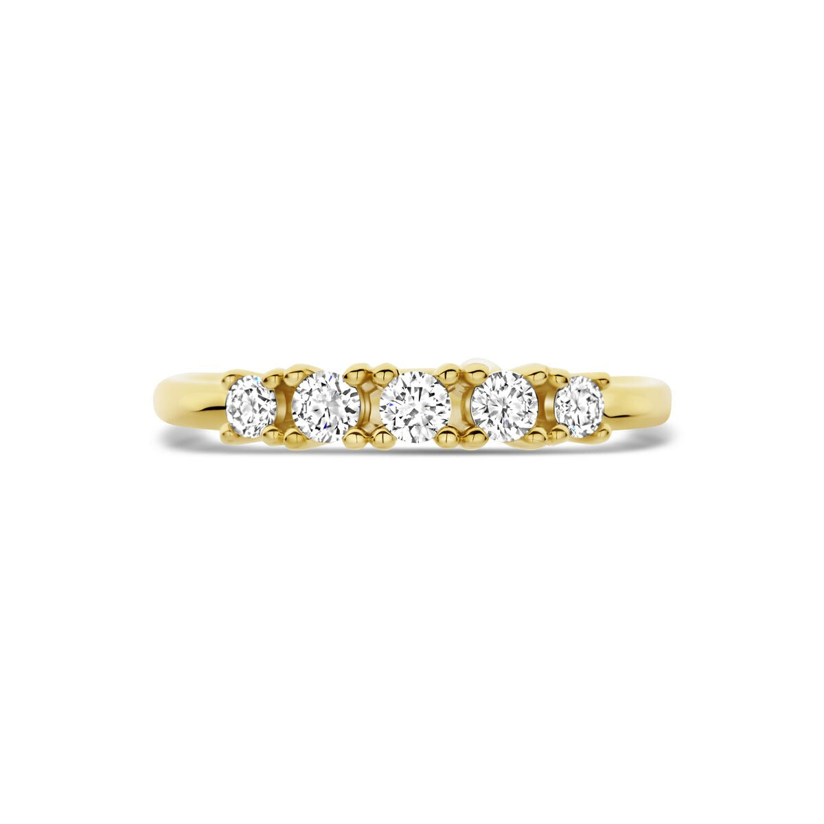 Anillo de mujer en oro amarillo con diamante cultivado en laboratorio – 14k oro amarillo