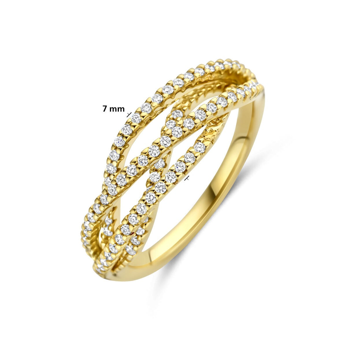 Anillo de mujer en oro con diamante – 14k oro amarillo