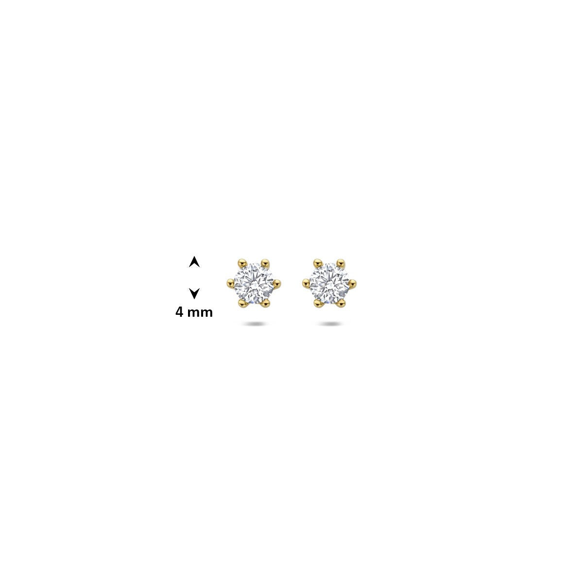 Pendientes de botón de oro con diamante cultivado en laboratorio – 14k oro amarillo