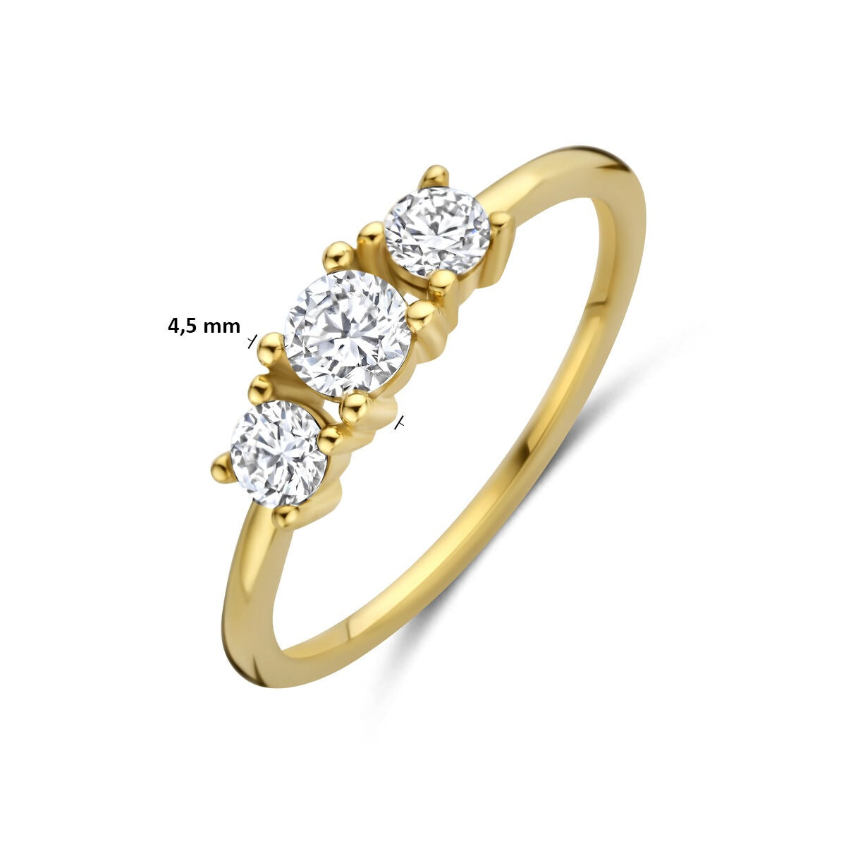 Anillo de mujer en oro amarillo con diamante cultivado en laboratorio – 14k oro amarillo