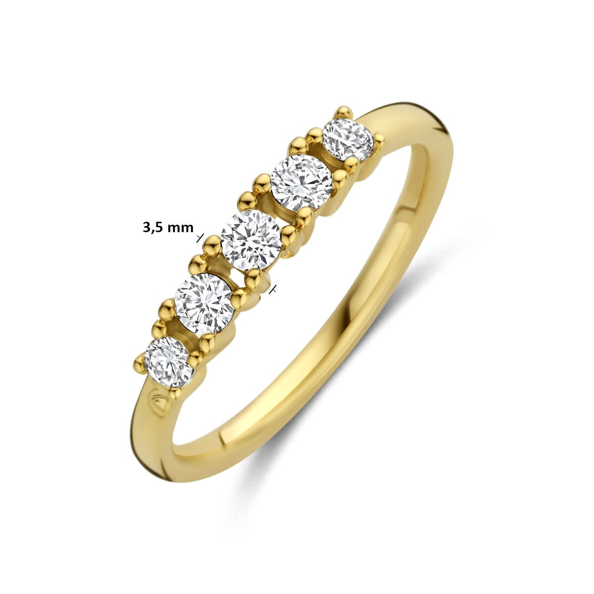 Anillo de mujer en oro amarillo con diamante cultivado en laboratorio – 14k oro amarillo