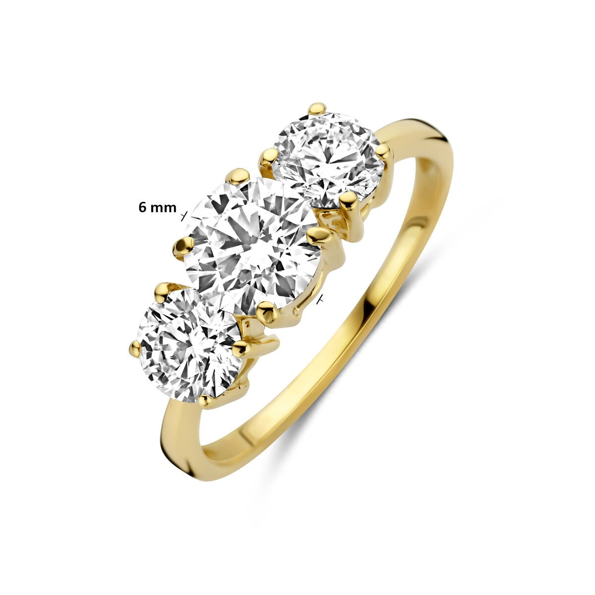 Anillo de oro amarillo de 14k con diamante cultivado en laboratorio - incluye certificado