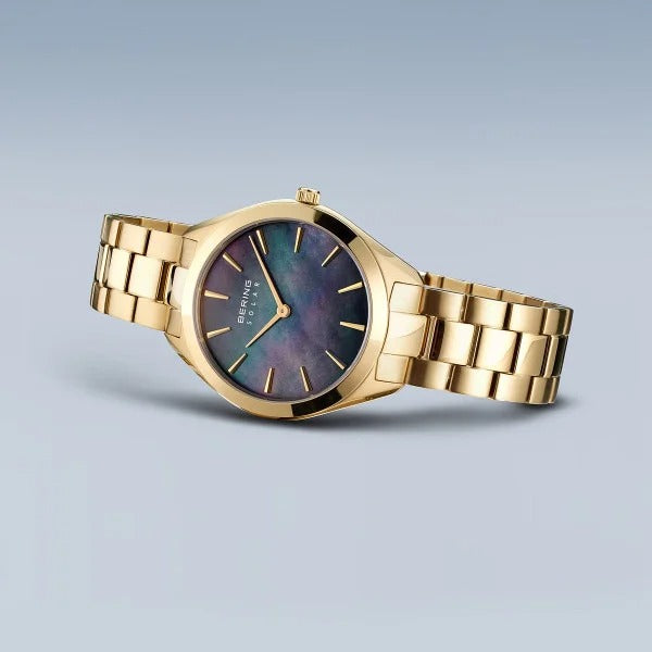 Reloj de mujer Bering – Solar con esfera de nácar azul