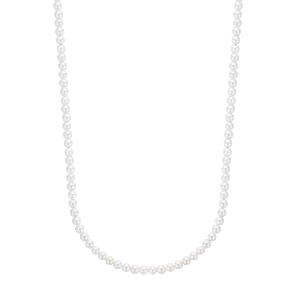 Collar Perla Gema Oro 4mm (38cm)