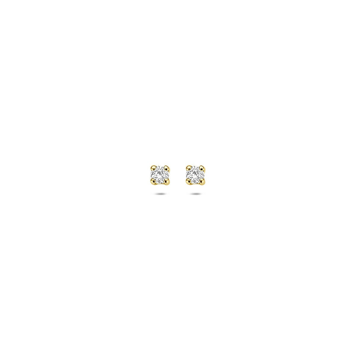 14k geelgouden oorknopjes met lab grown diamant