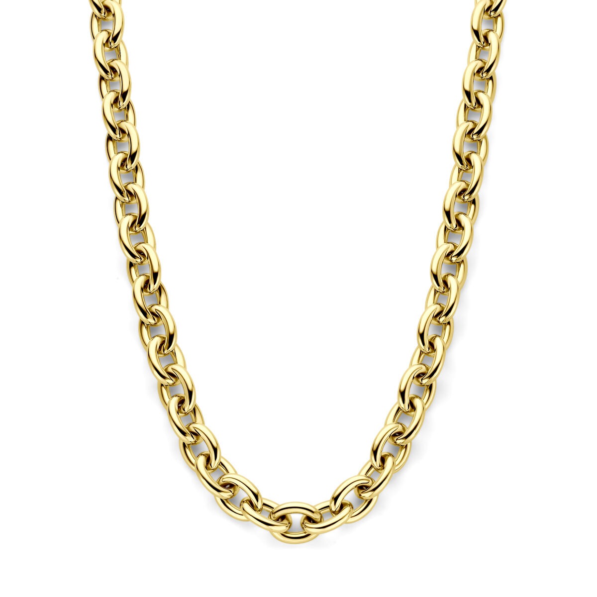 Collar de eslabones de ancla en oro de 14k para dama.