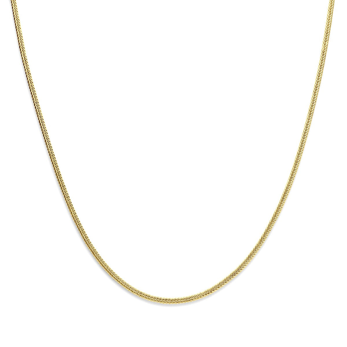 Cadena de dama de 14k en oro amarillo con núcleo de plata.