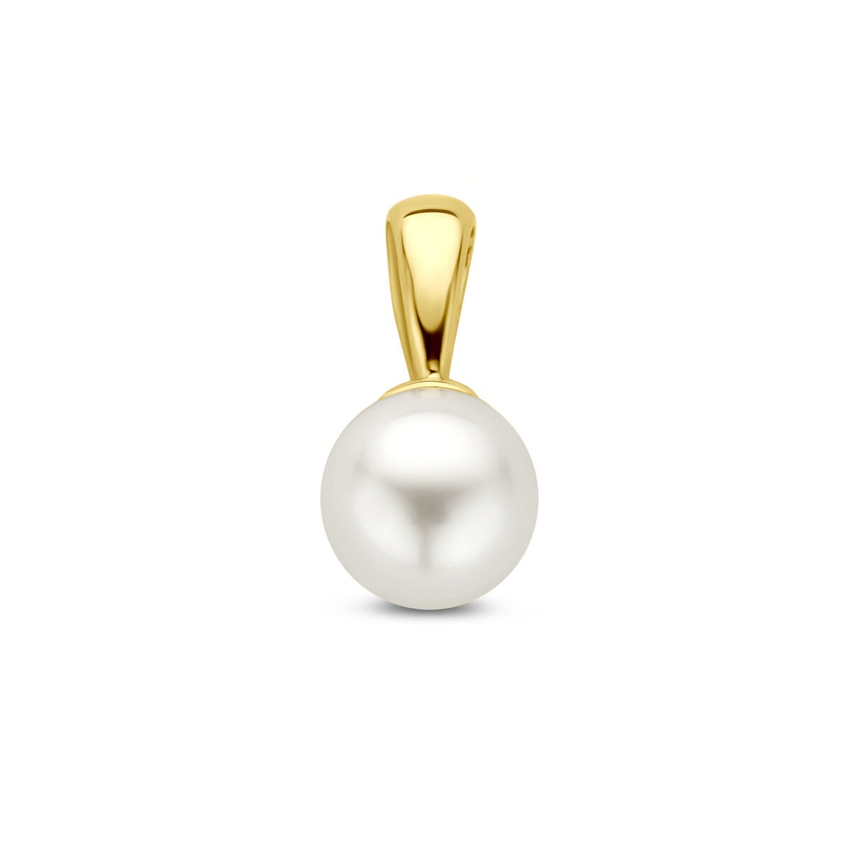 Colgante de oro amarillo de 9 quilates con perla de agua dulce de 12 mm.