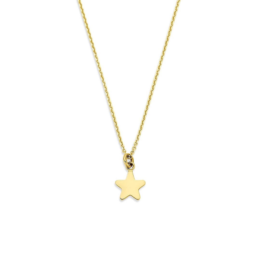 14k Geelgouden ketting met ster