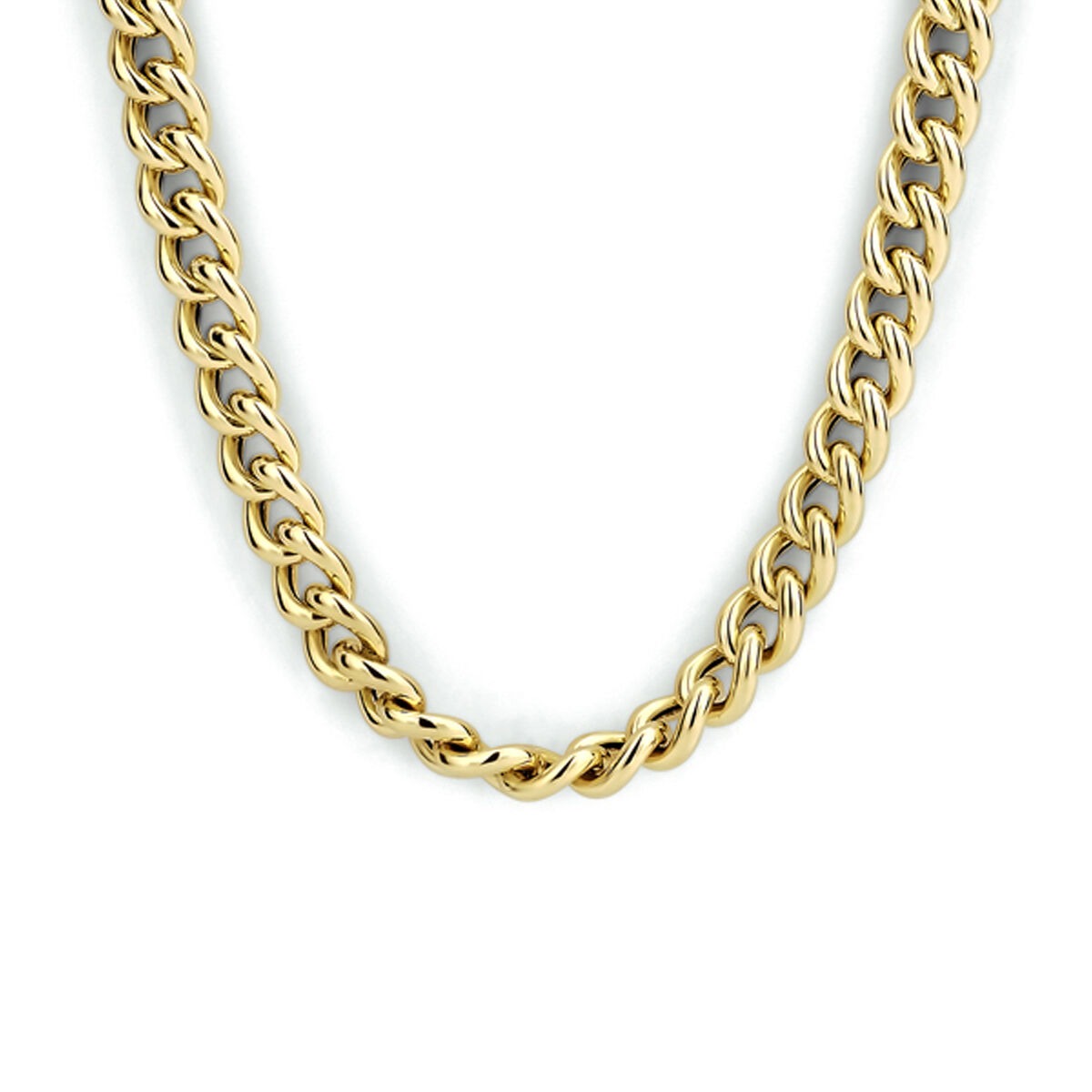 Cadena gourmet de dama en oro amarillo de 14k, con eslabones de 5.2 mm.