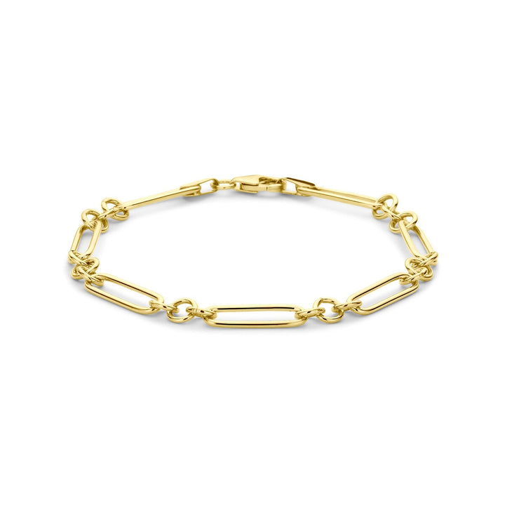14k Geelgouden ankerarmband met 925 zilveren kern