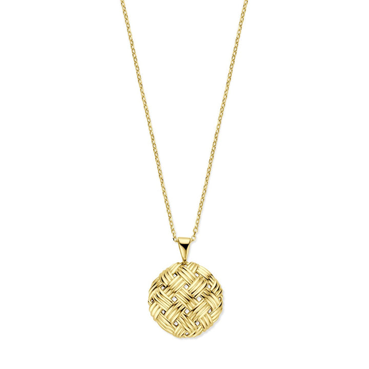 14k geelgouden dames ketting anker schakel met karabijnsluiting 42 - 44 cm