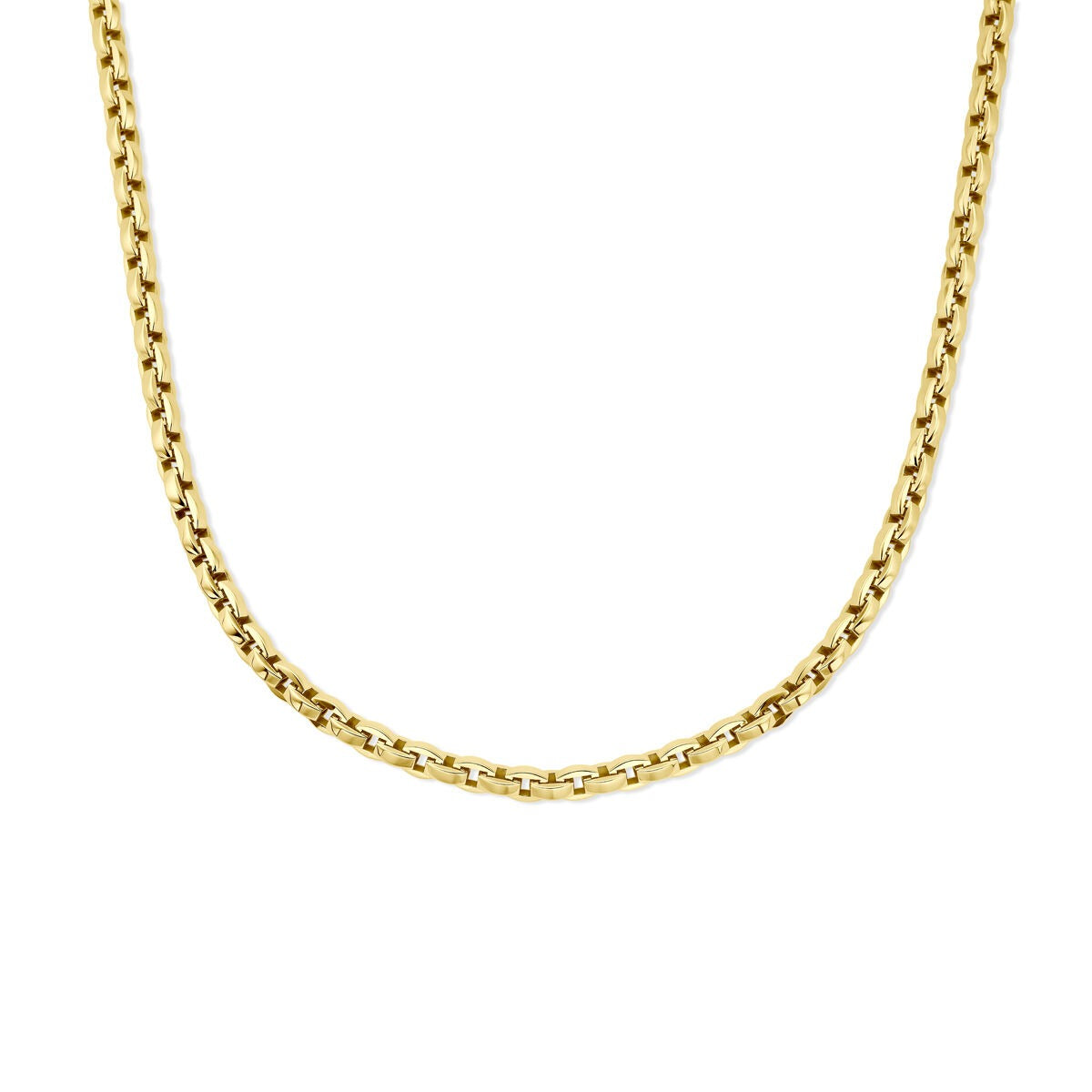 Pulsera veneciana de oro amarillo de 14k, 5.3 mm de ancho y 45 cm de largo.