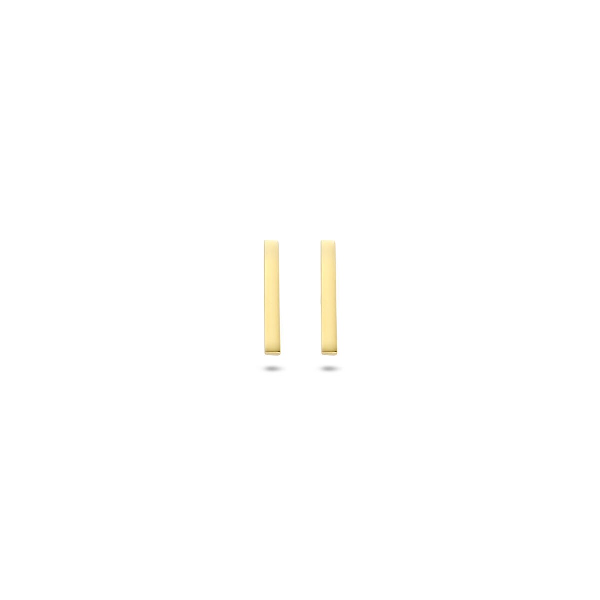 Pendientes de barra de oro de 14k.