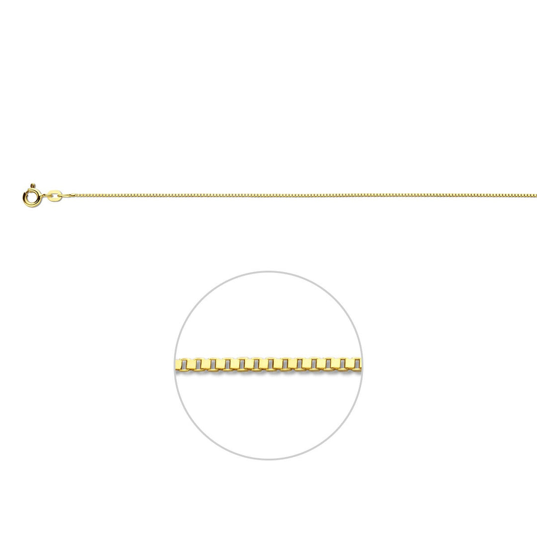 14k Geelgouden armband met Venetiaanse schakel – 0.8mm