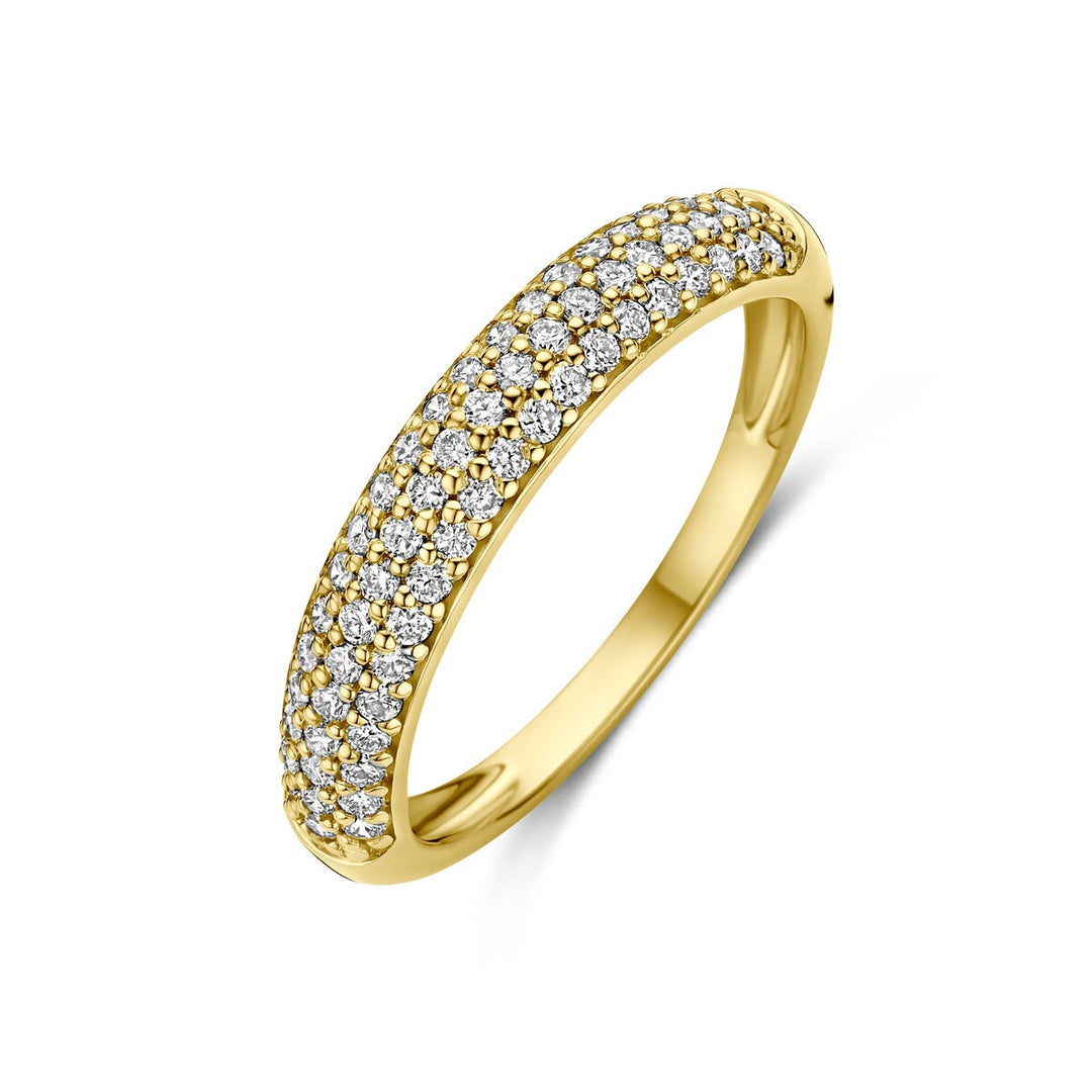 14k Geelgouden ring met lab grown diamant