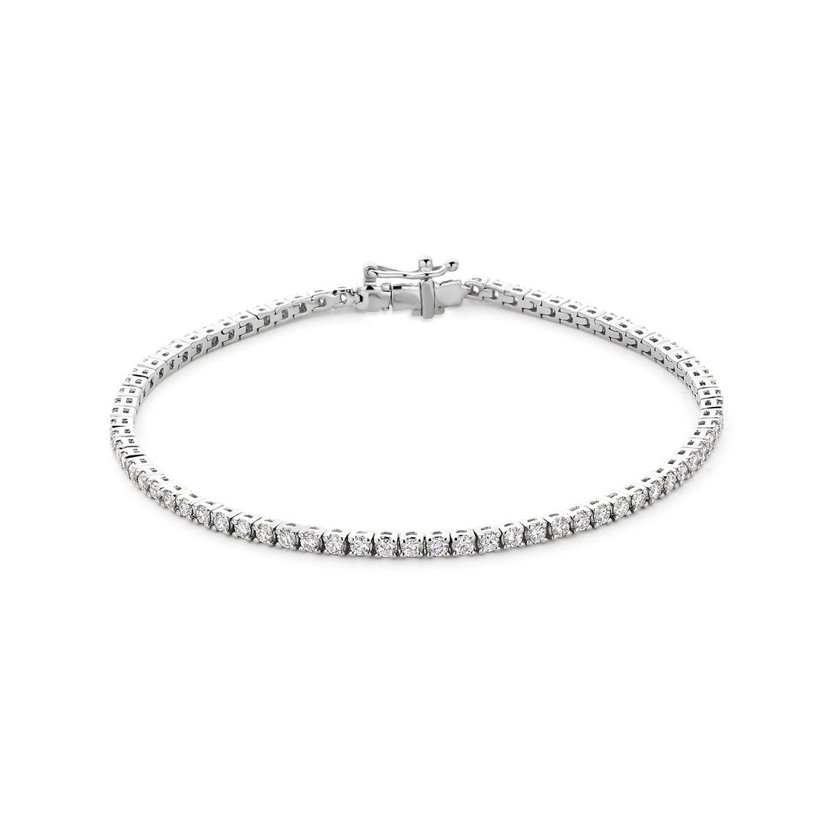Pulsera de tenis de plata 925 con diamantes cultivados en laboratorio.