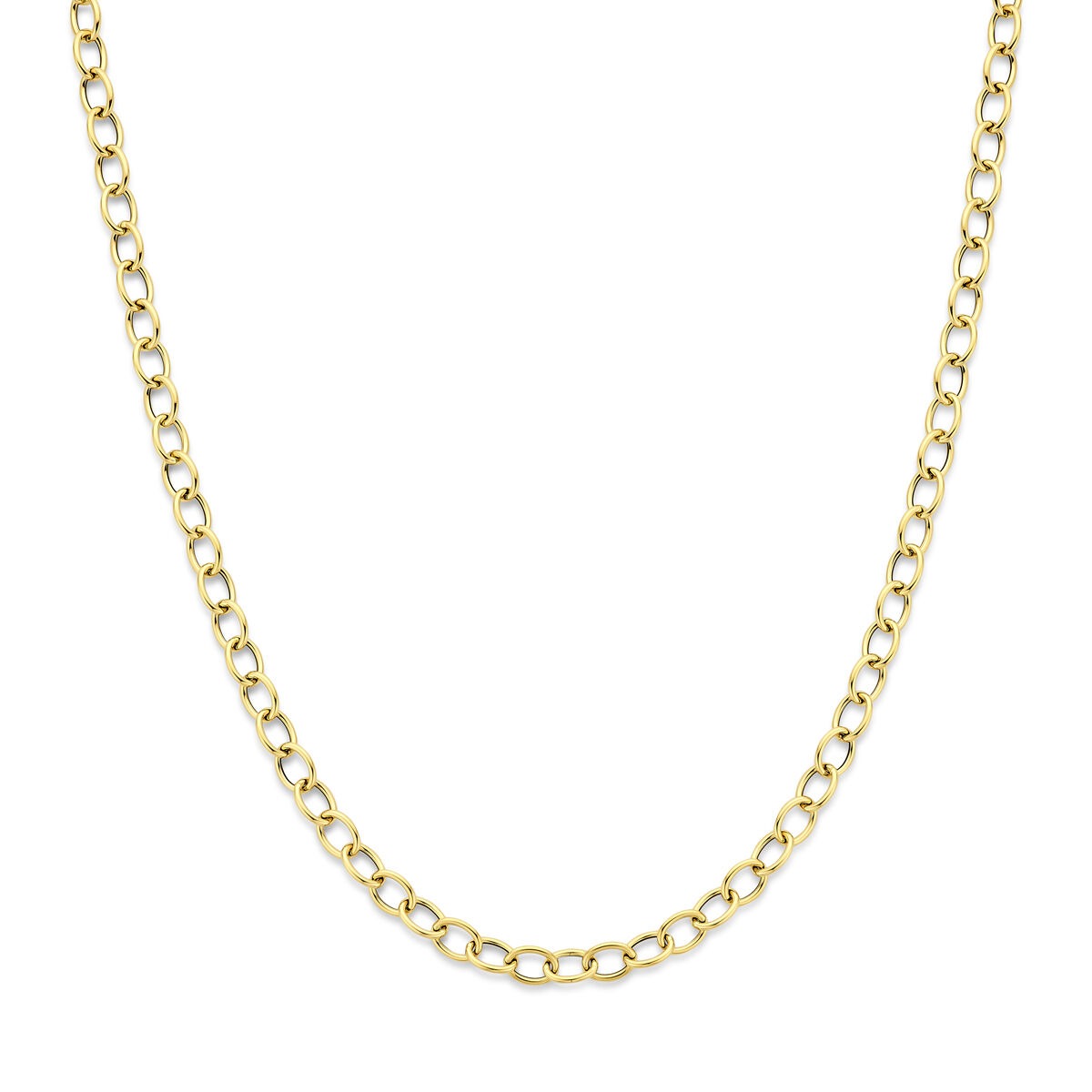 cadena de eslabones de ancla en oro amarillo de 14k.