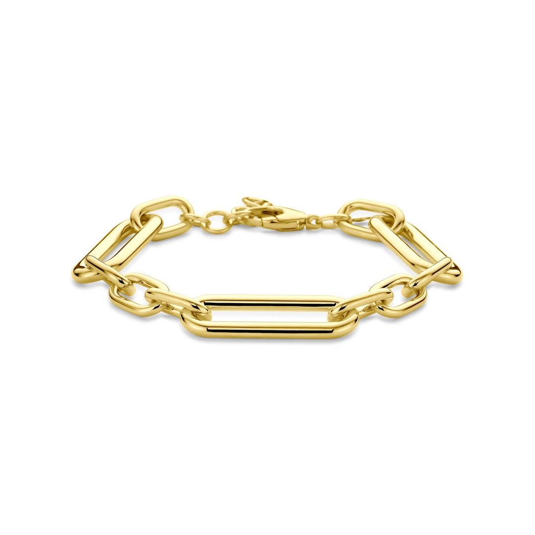 14k Geelgouden anker schakel armband 11 mm 18 + 2,5 cm