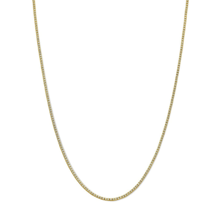 14k geelgouden tenniscollier met diamanten – 2.00ct