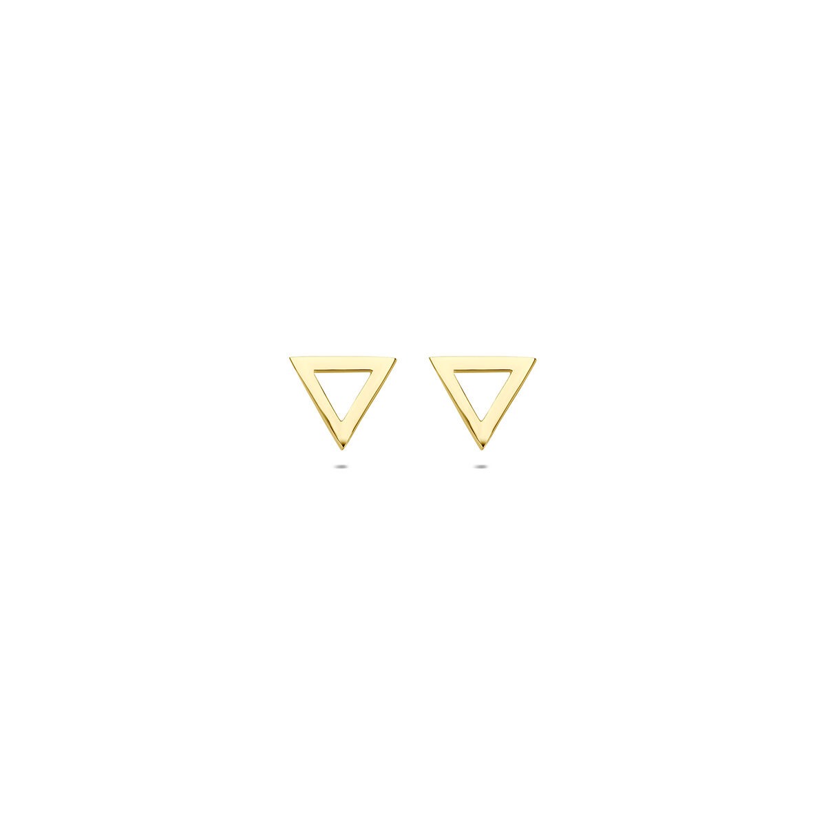Pendientes de triángulo en oro amarillo de 9 quilates.
