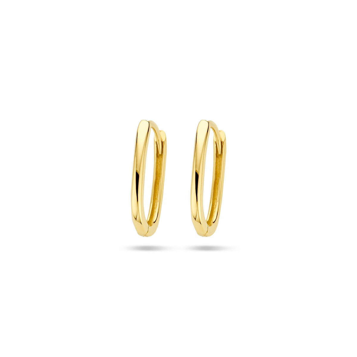 Pendientes de aro de papel en oro amarillo de 9 quilates.