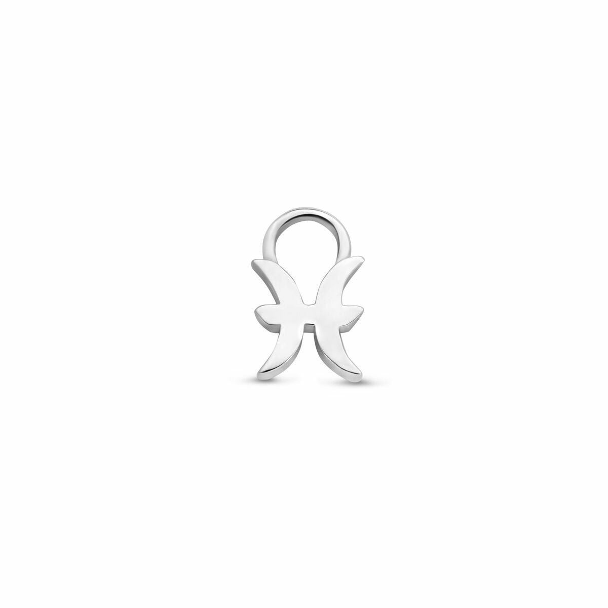 Pendiente colgante de plata rodiada con el símbolo de Piscis.