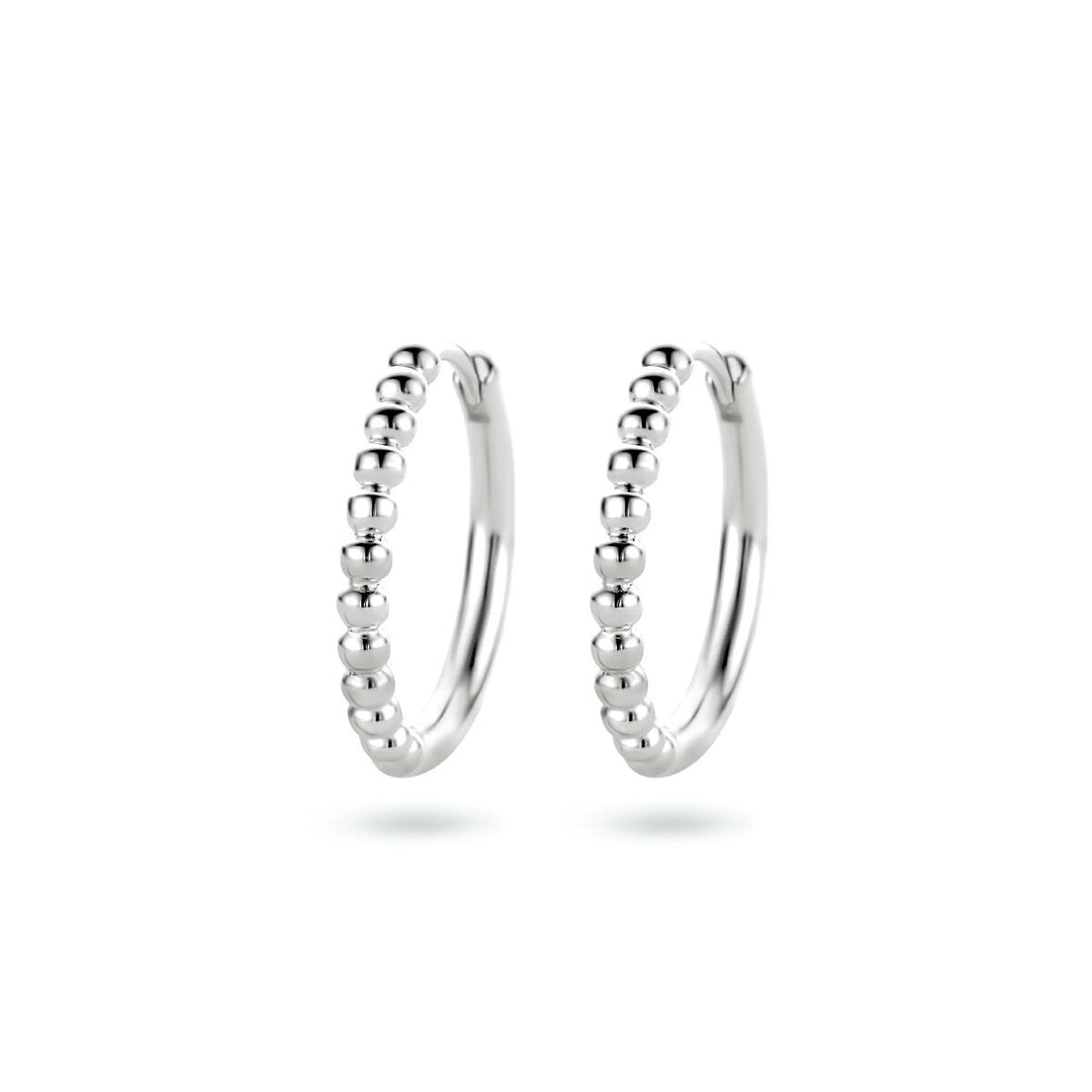 aros de plata rodiado