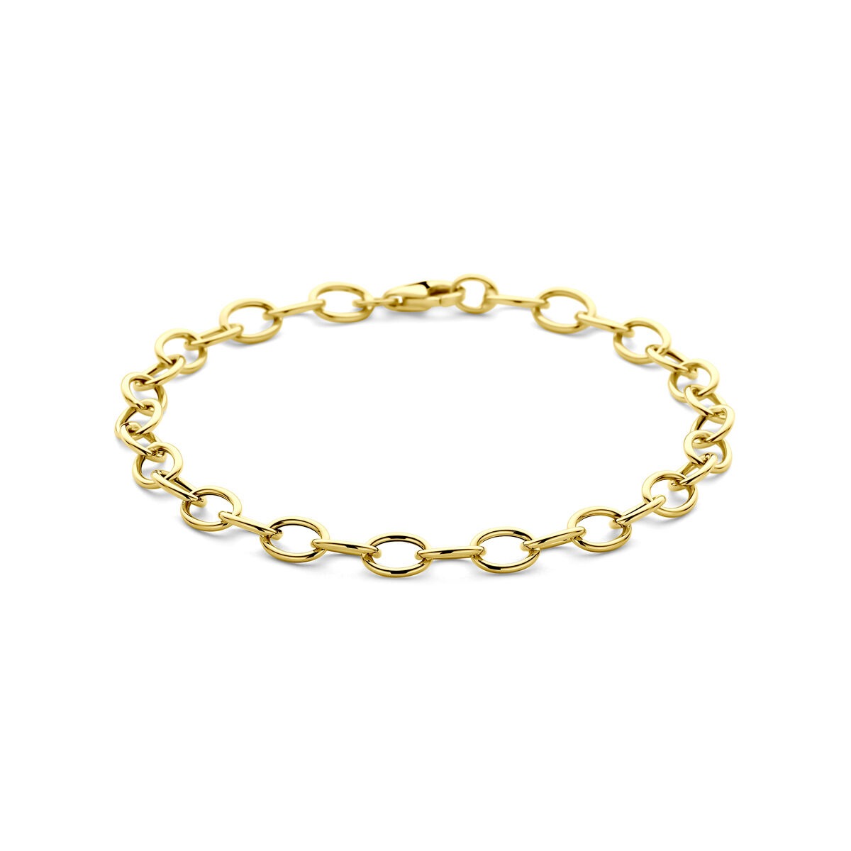 Pulsera de eslabones de ancla en oro amarillo de 14 quilates para dama.